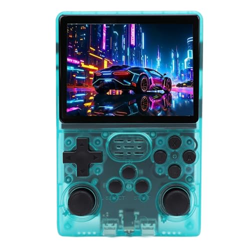 CCYLEZ Handheld-Spielekonsole, Retro-Spielekonsole, 3,5-mm-Kopfhöreranschluss, Unterstützt OTG-Funktion für Tägliche Unterhaltung (Transparentes Grün) von CCYLEZ