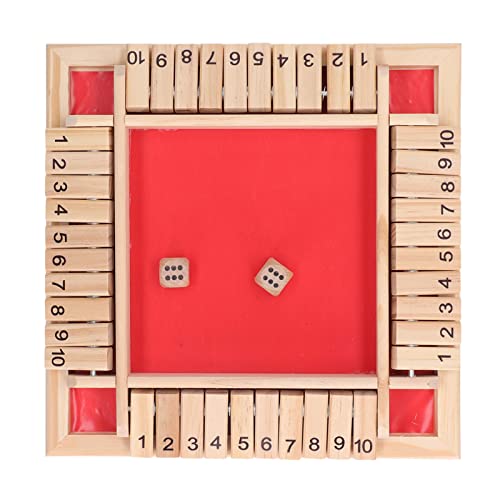 CDQL Box-Würfelspiel – Holzbrett-Tisch-Mathe-Spiel – Interaktion, Pädagogisches Lernen, Mathe-Box-Würfelspielbrett mit 2 Würfeln für Kinder, Erwachsene, Familien, Klassenzimmer, von CDQL