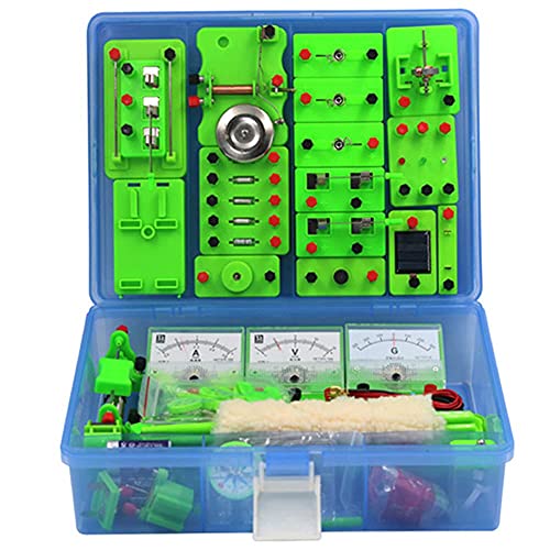 Elektrizitäts-Schaltkreis-Spielzeug, Wissenschaftslabor-Set für Kinder, Schule, Physik-Basislern-Starter-Set, Magnetismus-Experiment-Ausbildungs-Sets, Elektromagnetismus-Erkundungs-Set, wissenschaftl von CEDLSF