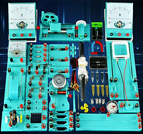 Elektrizitäts- und Magnetismus-Kit für Studenten, Physik-Wissenschaftslabor-Schaltkreis-Lernkit, Elektronik-Erkundungskit mit englischem Handbuch, Entwicklung praktischer Fähigkeiten von CEDLSF