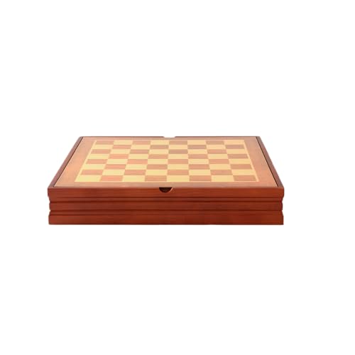 International Schach Holz Schachbrett Ohne Schachfiguren Schachbrettspiel mit Schach Aufbewahrungsbox für Tisch Familienspiel Schach Geschenke von CEDLSF