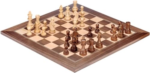 Internationales Schach Luxus Professionelles Schachspiel Holz Schachspiel Tragbare Reise-Schachbrettspiele mit Holzschachfigur Familienspiele Schachgeschenke von CEDLSF