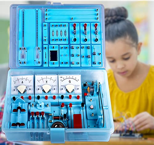 Physik-Wissenschaftslabor-Elektroschaltkreis-Startkit, Strom- und Magnetismus-Kit für Studenten, Schaltkreis-Bausatz für Kinder, Lernspielzeug – Verbesserung der praktischen Fähigkeiten von CEDLSF