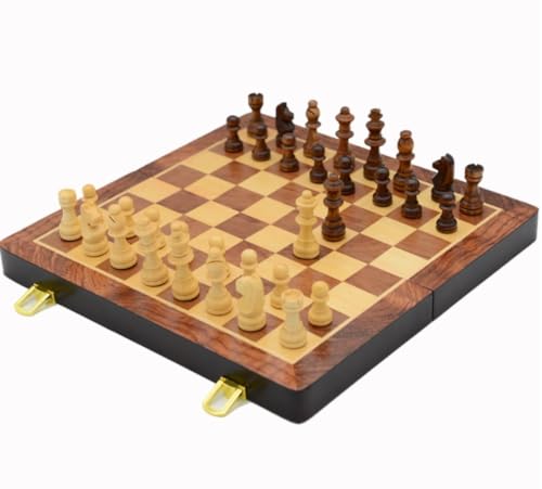 Tragbares Schachset Schachset Halbhandgemachtes Schach Holzschach Kreativ Verziert Tisch Schach Schach Tischdeko Brett Internationales Schach von CEDLSF