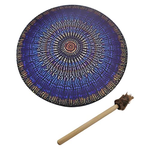 CEHJZQRPL Schamanische Trommel, modische Schamanentrommel, vegetarische Schamanen-Feuertrommel, Musikinstrument, ätherische mit Trommelstöcken, Handtrommel CEHJZQRPL Schamanische Trommel, modische Schamanentrommel, vegetarische Schamanen-Feuertrommel, Musikinstrument, ätherische mit Trommelstöcken, Handtrommel von CEHJZQRPL