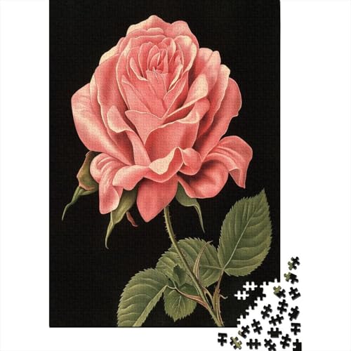 Rose Puzzle 1000 Teile Puzzles Für Erwachsene Lernspiel Herausforderungsspielzeug 1000-teilige Puzzlespiel Für Erwachsene Kinder Puzzel 1000pcs (75x50cm) von CEJORUVAX