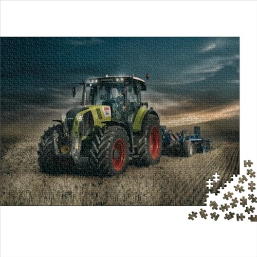 1000 teiliges Puzzle Traktor für Erwachsene Kinder Holzpuzzle Lernspielzeug 1000 Stück (75 x 50 cm) von CELFER