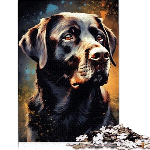 Puzzle 1000 Teile für Erwachsene Labrador-Hund für Erwachsene Puzzle-Geschenke Holzpuzzles Nachhaltiges Puzzle für Erwachsene 1000 Teile (75x50cm) von CELFER