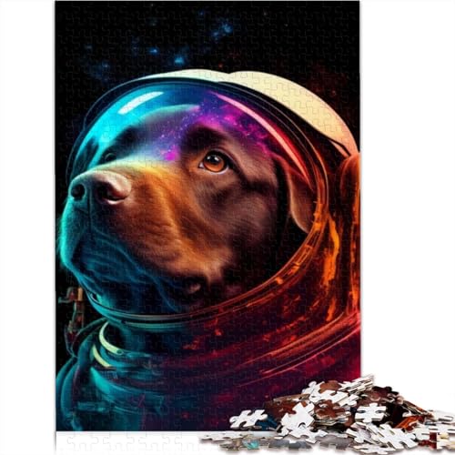Puzzle | Jigsaws Space Labrador Retriever 1000 Teile für Erwachsene, Erwachsenenpuzzle, Holzpuzzle für Erwachsene, Familienaktivität, 1000 Teile (75x50cm) von CELFER