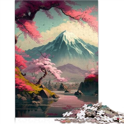 Puzzle japanische Kirschblüten 1000 Teile für Erwachsene Schwierige anspruchsvolle Puzzles Holzpuzzle Geschenke für Familienspaß und Spieleabend 1000 Teile (75x50cm) von CELFER