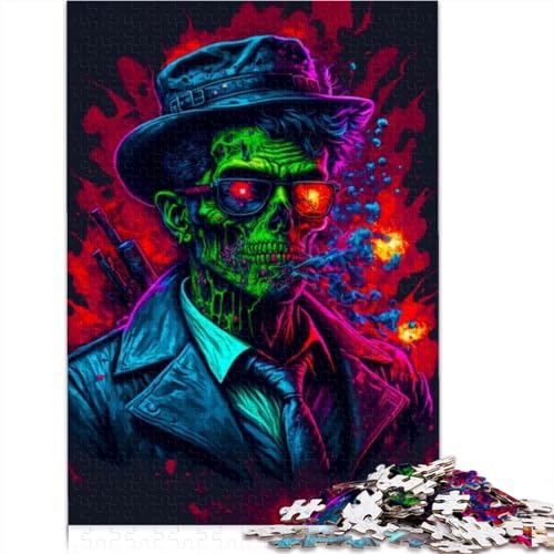 Puzzles 1000 Teile für Erwachsene, Gangster-Zombie, elegant, für Erwachsene, Puzzles, Holzpuzzles, gutes Geschenk für Erwachsene, 1000 Stück (75x50cm) von CELFER