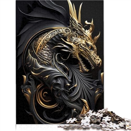 Puzzles 1000 Teile für Erwachsene und von Mighty Golden Dragon God, Puzzles für Erwachsene, Puzzles aus Holz, Spielzeug, Puzzle – herausforderndes Spiel, 1000 Teile (75x50cm) von CELFER