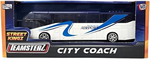 Celino® City Coach Flughafenbus DieCast Spielzeug Modellfahrzeuge Kinder Spielzeug Freilauf (Weiß) von CELINO making your day