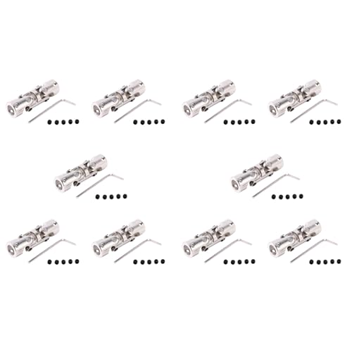 CENMEN 10X Rc Doppel Universal Gelenk Kardan Gelenk Gimbal Kupplungen mit Schraube, 6X 6 mm von CENMEN