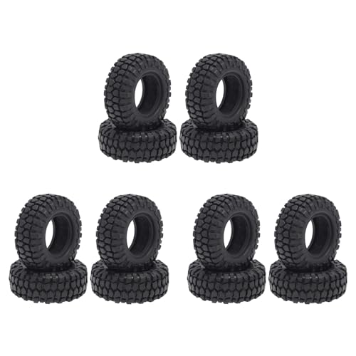 CENMEN 12 STÜCK 48Mm 1.0 Weich Gummi Rad Reifen Reifen für 1/24 RC Crawler Auto Axial SCX24 90081 AXI00002 Upgrade Teile von CENMEN