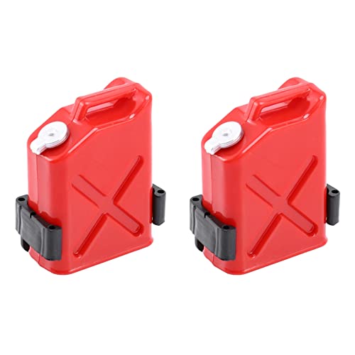 CENMEN 2 x Mini-Tank für CC01 Axial SCX10 90046 D90 D110-4 Raupenfahrzeuge, rot von CENMEN