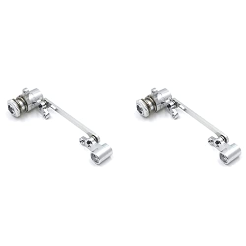 CENMEN 2 x Servo Saver Lenkkupplungs-Set, komplett für 144001 1/14 124018 124019, Upgrade-Teile für RC-Autos, Silber von CENMEN