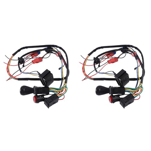 CENMEN 2X Kinder-Elektroauto DIY Modifizierte Kabel und Schalter-Kit, Kinder-Elektroauto 4WD Fahrt auf SpielzeugzubehöR Single Line von CENMEN