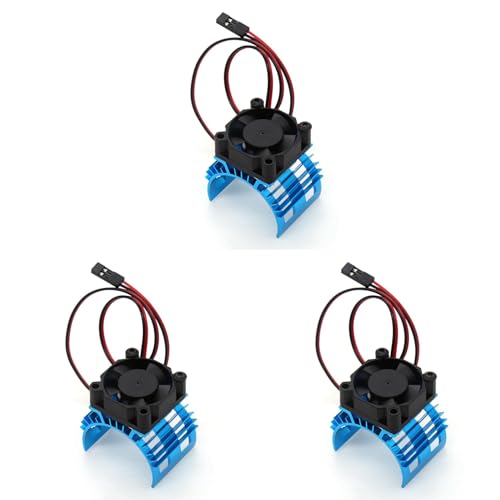 CENMEN 3X für A959-B 144001 124019 RC Auto Aluminiumlegierung Motor KüHlköRperabdeckung mit LüFter für 540 550 3650 Motor, 1 von CENMEN