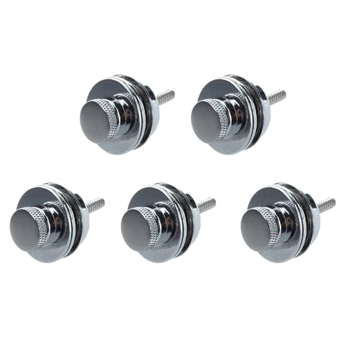 CENMEN 5X Kopf Chrom Straplock Strap Lock Fuer Elektrisch Gitarre von CENMEN