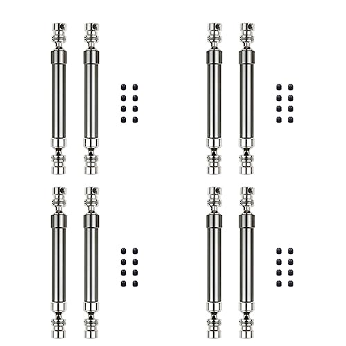 CENMEN 8 Stück CVD-Antriebswelle aus Metall, 110 – 160 mm, für 1/10 Bohrmaschine Axial SCX10 90046 Trx4, Titan von CENMEN