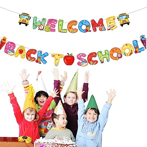 CENMOO Back to School Cupcake Toppers | Flaggen für den ersten Schultag im Klassenzimmer - Schulanfangsparty, Schuleröffnungsfeier, Dekorationen für Versammlungsfeiern von CENMOO