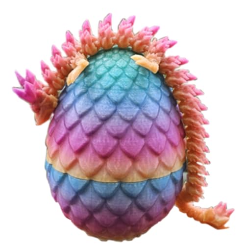 CENMOO Dragon Egg Fidget Toys, bewegliche Dracheneier, 3D-Druck, Kristalldrachenspielzeug mit einer violetten Laterne, kreative Heimdekoration mit beweglichem Drachen von CENMOO