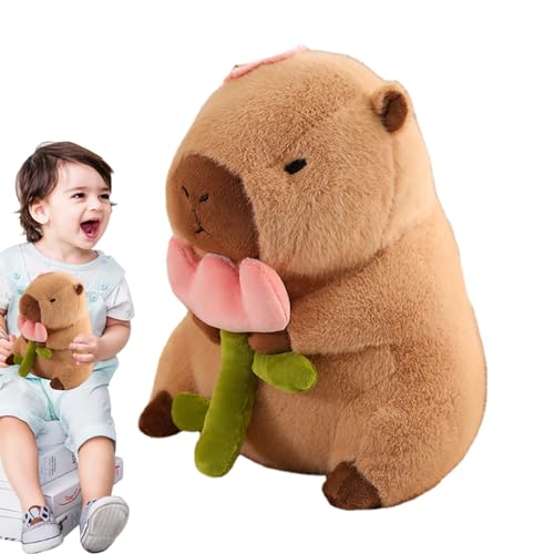 CENMOO Gefülltes Plüschtier – Kawaii Plushies Carpincho Spielzeug | entzückendes Capibara-Plüschkissen mit abnehmbarem Kopfbezug, Capibara-Geschenke für Erwachsene, Jungen und Mädchen von CENMOO