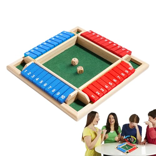 CENMOO Schließen Sie das Würfelspiel aus Holz, Strategiespiel für Kinder, Erwachsene, Familie, Klassenzimmer, Zuhause, Party oder Pub, Barspiele, Brettspiele, 2-4 Spieler von CENMOO