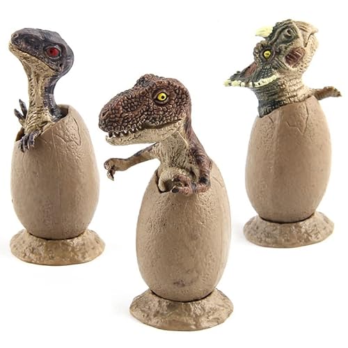 Dinosaurier-Eier, 3-teiliges Wachsendes Dinosaurier-Eier-Spielzeug, Realistische Dinosaurier-Eier-Figuren, Überraschungsgeschenk, Cooles Wissenschaftliches Werkzeugset, Ostereier, Wissenschaftlicher S von CENMOO