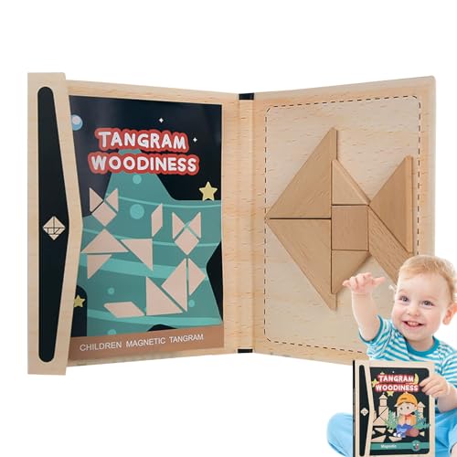 Magnetisches Tangramm, Tangram Puzzle, russisches Baustein-Set, magnetische Bausteine, Montessori-Spielzeug, pädagogisches Geschenk Cenmoo von CENMOO