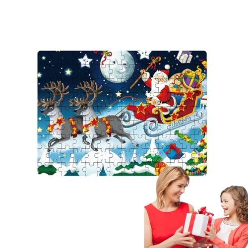 Weihnachtspuzzle, Weihnachtspuzzle aus Karton | Christmas Wish Jigsaw Puzzles Lernspiel für Kinder von 2 bis 8 Jahren Geburtstagsgeschenk Cenmoo von CENMOO