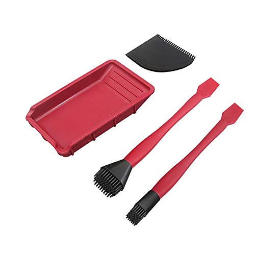 CENPEK 4Pcs Silikon Kleber Pinsel Kit, Holzbearbeitung Klebe Kit Breiter Schmaler Pinsel Holzbearbeitung Kleber Applikator Set Tragbares DIY Handwerkzeug von CENPEK