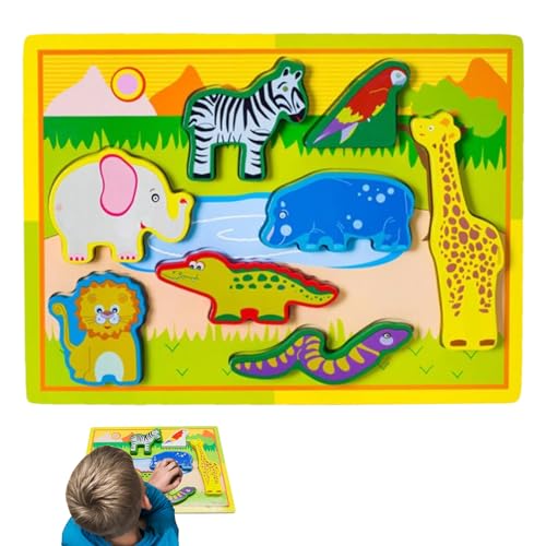 CENRF Vorschul-Puzzlespielzeug,Klobiges Holzpuzzlespielzeug mit Tierformen | Klobige Puzzles für Vorschulkinder für das Frühlernzentrum und das Kinderzimmer von CENRF