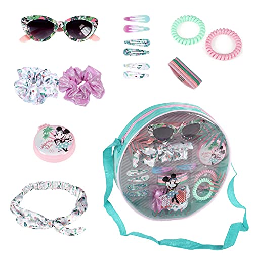 CERDÁ LIFE'S LITTLE MOMENTS 2500001644 Haarschmuck Mädchen und Beauty Set mit Kulturtasche Kinder von Minnie Mouse-Offizielle Disney Lizenz, Mehrfarbig, One Size von CERDÁ LIFE'S LITTLE MOMENTS