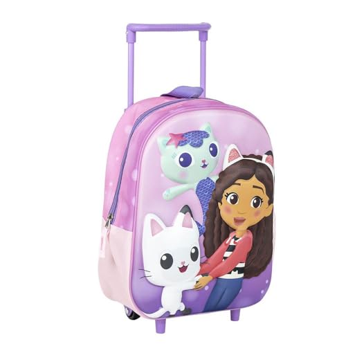 CERDÁ LIFE'S LITTLE MOMENTS Unisex Kinder Trolley 3D Gabby´s Kinderrucksack von Gabby's Dollhouse, Rosa von CERDÁ LIFE'S LITTLE MOMENTS