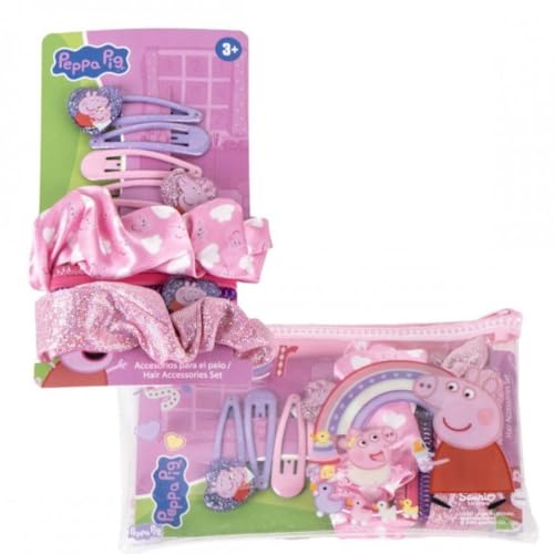 Peppa Wutz Beauty-Set | Etui mit Klammern, Strumpfbändern und Scrunchies für Mädchen | Kinder-Set mit Peppa und Schorge-Design Peppa Wutz Beauty-Set | Etui mit Klammern, Strumpfbändern und Scrunchies für Mädchen | Kinder-Set mit Peppa und Schorge-Design von CERDÁ LIFE'S LITTLE MOMENTS