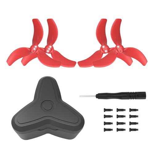 CERFFOOL 2 Paar Propeller für DJI Avata 2 Drohnen-Propeller, Ersatzpropeller-Organizer, Aufbewahrungskoffer, Paddel, Mini-Schutzbox, Drohnenpropeller, Zubehör (rot) von CERFFOOL