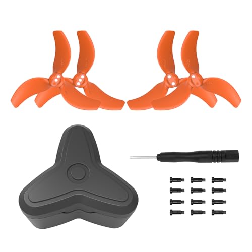 CERFFOOL 2 Paar Propeller für DJI Avata 2 Drohnenpropeller, Ersatzpropeller-Organizer, Aufbewahrungskoffer, Paddel, Mini-Schutzbox, Drohnenpropeller, Zubehör (Orange) von CERFFOOL