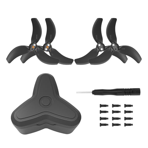 CERFFOOL 2 Paar Propeller für DJI Avata 2 Drohnenpropeller, Ersatzpropeller-Organizer, Aufbewahrungskoffer, Paddel, Mini-Schutzbox, Drohnenpropeller-Zubehör (schwarz) von CERFFOOL