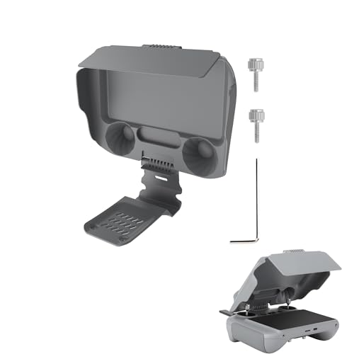 CERFFOOL 2-in-1 Sonnenblende Verstellbar für DJI AIR 3S 3 Mini 4 Pro NEO Fernbedienung Schutzhülle für DJI RC 2 Sonnenschutz Screen Schutz Hülle Joysticks Guard Drohnen Zubehör (für RC 2) von CERFFOOL