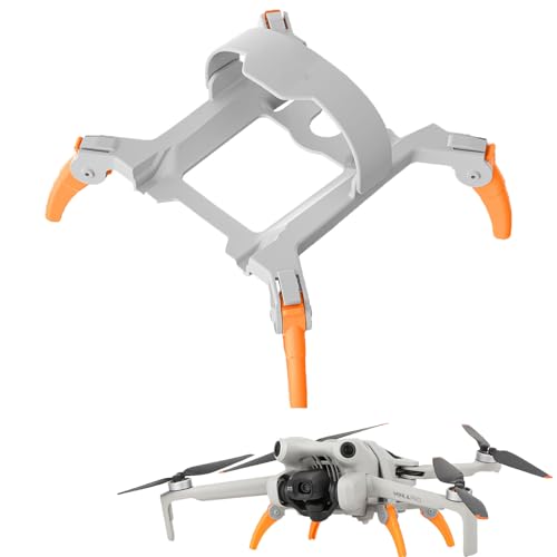 CERFFOOL 30 mm Landebahn für DJI Mini 4 Pro, faltbar, Verlängerungsbein, Schnellverschluss, Höhe Spider, Landeständer, Schutz für Drohne, Zubehör (Grau + Orange) von CERFFOOL