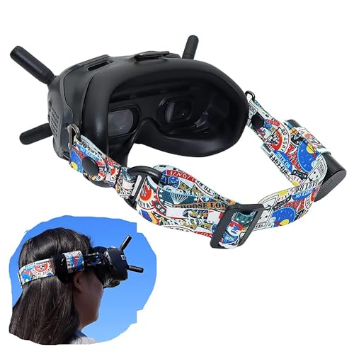 CERFFOOL Kopfband-Set für DJI FPV Helm, Goggles V2 und andere Marken von VR-Brillen verstellbar, verstellbarer Kopfband (Kopfband) von CERFFOOL