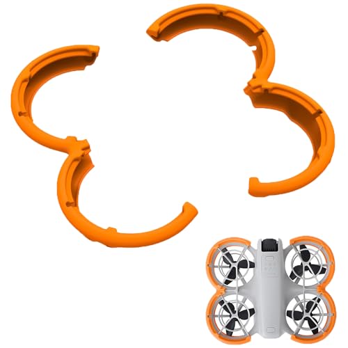 CERFFOOL Propeller Guard Protector für DJI Neo Schützender Stoßstangen-Ring Schnellspanner Reibungsfest Anti-Kollision für Drohnenzubehör (Orange) von CERFFOOL