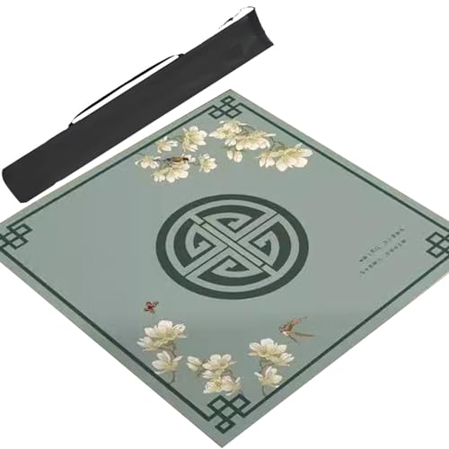 mahjong set, Dicke Mahjong-Matte mit Aufbewahrungstasche, rutschfester, geräuschreduzierender Spieltischabdeckung und Mahjong-Tischmatte, leicht zu tragen/aufzubewahren (Farbe: 2, Größe: 39,4 x 39,4 Z von CETEOR