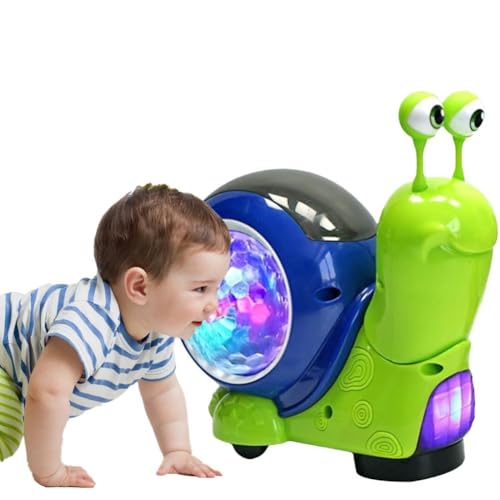 CEWROM Baby Krabbel Spielzeug 6-18 Monate, Schnecke Krabbelspielzeug mit Lichter und Musik, Pädagogisches Spielzeug Baby, Lustige Krabbel Spielzeug, Krabbelspielzeug Baby Weihnachten Geschenke von CEWROM