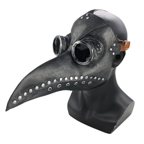 CEWROM Halloween Schnabelmaske, Mittelalter Pest-Maske Doktor Arzt Kopfmaske, Lange Nase Vogel Schnabel Masken, Steampunk Masken, Halloween Kostüm Requisiten Pestmaske, Fasching Karneval Cosplay Party von CEWROM