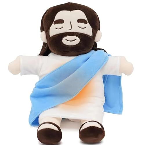 CEWROM Jesus Plüschtier mit Atembewegung und Musik, Atmender ausgestopfter Jesus, Schlummer Jesus Kuscheltier, Jesus Stofftier Plüsch, um eine warme Schlafumgebung zu schaffen (Grün) von CEWROM