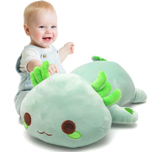 CEWROM Axolotl Plüschtier, Axolotl Kuscheltier, Kawaii Kuscheltier, 33cm Axolotl Plüschkissen Spielzeug, Wurfkissen, für Mädchen und Jungen Salamander Plüschtier Geschenk für Weihnachten von CEWROM