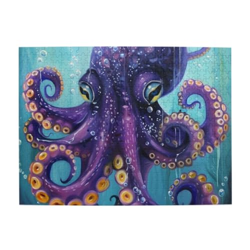 Art Octopus 500 Teile Puzzle für Erwachsene Kinder, stabile Teile, herausforderndes Familienspiel, tolle Geschenkidee von CFAN